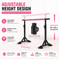 BNcompany Barre de ballet sur pied réglable en acier pour la danse, barre horizontale portable pour le divertissement sportif des jambes