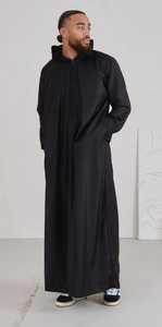 Thobe de style arabe de Dubaï de haute qualité à 100% pour hommes, tailles et couleurs personnalisées, thobe à capuche pour hommes, thobe marocain, jubbah, abaya pour adultes - Product Image 2