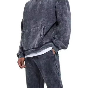Conjunto Deportivo Personalizado al por Mayor, Lavado Ácido, para Hombre, Conjunto de 2 Piezas, Sudadera con Capucha y Pantalones, para Hombre, 2026 - Product Image 6