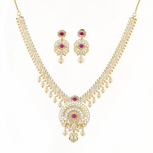Conjuntos de collar de joyería CZ de último diseñador para mujer y joyería de moda Artificial al por mayor en la India C2673 - Product Image 1