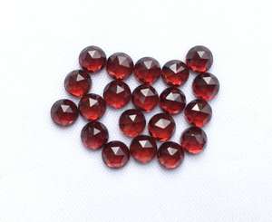 พลอยโกเมนสีแดงทรงกลมพลอยสำหรับการทำเครื่องเพชรพลอยการปรับเทียบขนาดอัญมณีหลวมสำหรับการทำเครื่องประดับ - Product Image 5