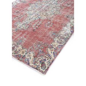Tapis en laine noués à la main de grande taille, style vintage, motif médaillon rouge et orange, pour salon ou couloir - Pae-2040 - Product Image 2