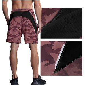 Pantalones cortos deportivos 2 en 1 para hombre, ropa deportiva de compresión para correr con logotipo personalizado al por mayor, ropa de entrenamiento con patrón sólido - Product Image 3