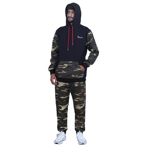 Survêtement à capuche en polaire technique pour homme, séchage rapide, respirant, logo personnalisable sur le devant, tenue de jogging, nouveau style, 100% - Product Image 1