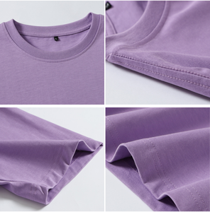 OEM-Camiseta de algodón 100% para hombre, camisa con diseño personalizado, Logo pesado en blanco, informal, de gran tamaño, con hombro caído - Product Image 4