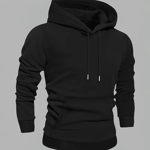 เสื้อสเวตเตอร์กำมะหยี่สำหรับผู้ชาย, เสื้อฮู้ดกำมะหยี่สีล้วนเสื้อสวมหัวเยาวชนยอดนิยมเสื้อฮู้ดแบบสวมหัวสำหรับผู้ชายเหมาะสำหรับฤดูหนาว - Product Image 1