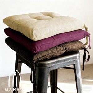 Cojín de silla de algodón y poliéster relleno de espuma suave de 40x40x4 cm con diseño de 4 puntos de costura Cojines y almohadas de asiento de 40x40x4 cm - Product Image 3