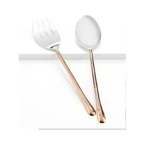 Servidor de Ensalada de Acero Inoxidable con Hermoso Mango con Diseño Martillado, Juego de Cubiertos con Mango Hecho a Mano - Product Image 6