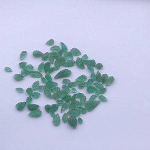 Piedra preciosa en forma de hoja tallada verde esmeralda de Zambia Natural de 3-8mm con certificación IGI para la fabricación de joyas al por mayor - Product Image 2