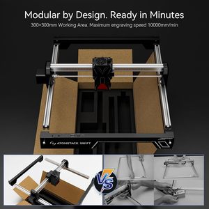 Atomstack Swift 12 Wát máy khắc laser 0.06 mét độ chính xác cao cắt laser cho thép không gỉ tối Acrylic Glass da - Product Image 4