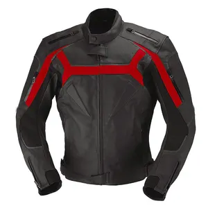 Hot Fashion Premium Quality Customize Leather Motorbike Jacket / Low MOQ Slim Fit Style Motorbike Leather Jacket