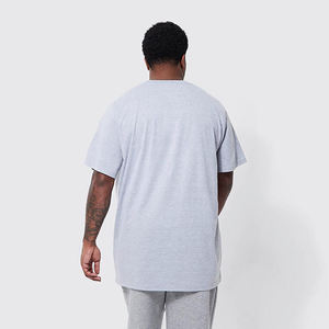 Camiseta Extra Grande de Dos Tonos Personalizada para Hombre, Algodón Grueso, Estilo Urbano, Bloques de Color, Corte Holgado, Hombros Caídos - Product Image 4