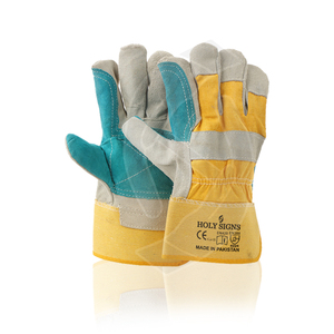 ถุงมือหนังสำหรับงานหนักที่มีการป้องกัน PPE ปาล์มคู่และความสะดวกสบายสำหรับกลศาสตร์ช่างเชื่อมและงานกลางแจ้ง - Product Image 4