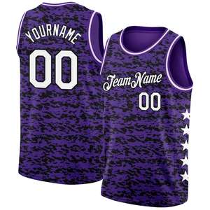 Maillots de basket-ball d'été respirants personnalisés en gros, qualité supérieure, ensemble sans manches sublimé avec logo imprimé - Product Image 1