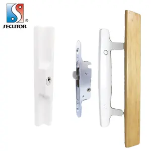 Aluminum sliding window door wooden handle and mortise lock with stainless steel bolt