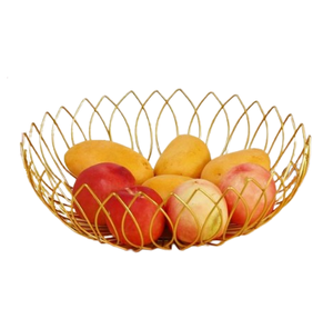 Grossiste Panier de rangement pour fruits en fil d'or Panier en fer fait à la main pour le stockage des fruits - Product Image 6