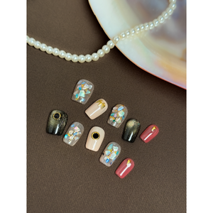 Uñas Postizas Midnight Gem Elegantes y con Estilo - Product Image 3