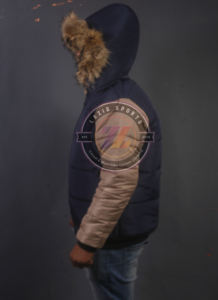 Vente en gros sur mesure Vestes d'hiver pour hommes Qualité supérieure Vêtements de rue d'extérieur Vestes d'hiver chaudes à bulles avec capuche en fourrure - Product Image 3