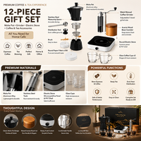 Cafetière italienne, ensemble Moka Pot, accessoires pour café, thé et expresso, tasses en verre
