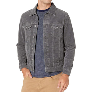 แจ็กเก็ตผ้ายืดยาวสไตล์วินเทจของผู้ชายแจ็กเก็ตยีนส์สีน้ำเงินผ้าฝ้ายธรรมดาไซส์ใหญ่พิเศษใส่สบายมีสไตล์ - Product Image 1