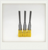 מקדח כרסום ישר דו-שיני TCT 55HRC ניתן להתאמה אישית, מקדחי CNC 3-10 מ\\\"מ לעיבוד עץ, תמיכה ב-ODM ו-OEM
