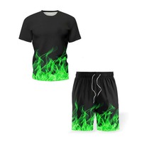 Ensemble de survêtement Twin Tracksuits Short - Ensemble de survêtement pour hommes 2 pièces T-shirt et short de sport sublimé pour la gym et le fitness 2026