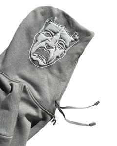 เสื้อฮู้ดสตรีทโอเวอร์ไซส์แบบมีซิป, เสื้อครอปทรงหลวมเข้ารูปมีฮู้ดสำหรับผู้ชายสีเฮฟวี่เวทผสมผ้าฝ้าย - Product Image 6