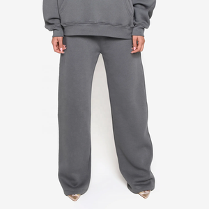 Ensemble deux pièces pour femmes, couleur unie, manches longues, fermeture éclair, col montant, survêtements de sport décontractés - Product Image 2