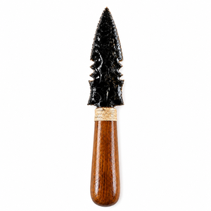 Cuchillo Decorativo de Obsidiana Negra de 10 Pulgadas, Cristal Volcánico Natural Tallado, Athame Espiritual Coleccionable - Product Image 1