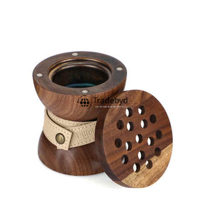 Tradebyd Quemador Bakhoor de madera rústica Soporte de incienso árabe para fragancia tradicional de lujo para el hogar - Product Image 4