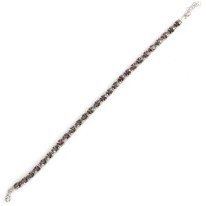 Bracelet en argent sterling 925 avec petite pierre ovale de topaze mystique, bracelet à breloques tendance - Product Image 2