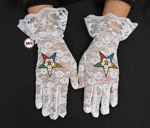 ถุงมือลูกไม้สีขาวดำแบบสั่งทำ OEM ปี 2025 ขายส่ง สวมใส่สบาย ระบายอากาศได้ดี ไม่เป็นขุย ราคาถูก พร้อมปักลายลูกไม้ - Product Image 6