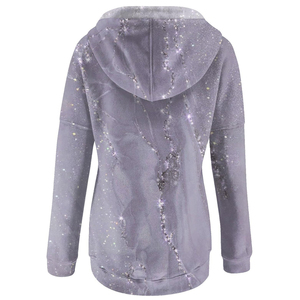 Sweats à capuche brodés pour femmes Sweat à capuche taille pull pour femmes Prix de gros bon marché Service OEM avec personnalisation - Product Image 3