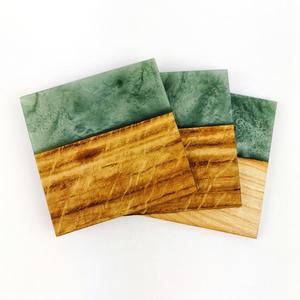 Indian Handmade Manufacturer Wood & Resin Tea Cup Coaster Mats <b>Pads</b> For Use Home Hotel Restaurant Tea <b>Coffee</b> Cup Coasters Stone - Product Image 2