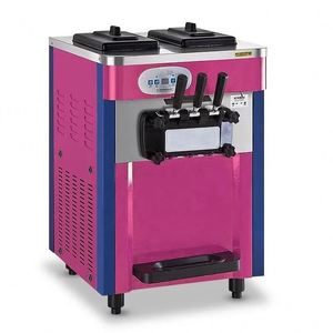 Nova Máquina de Sorvete Expresso Comercial de Bancada em Aço Inoxidável com Três Sabores Mini Máquina de Sorvete Soft Preço Pequena Sorveteira - Product Image 3