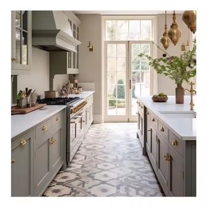 Armoires de cuisine modulaires en bois de style européen Produit de panneau laminé complet de la plus haute qualité - Product Image 3