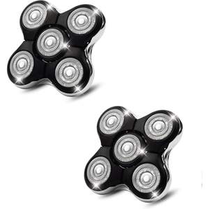 Lot de 2 têtes de rasoir de rechange à 5 lames doubles pour rasoirs électriques, étanches IPX7, pour rasoir rotatif, utilisation sur le visage - Product Image 6