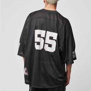 เสื้อเจอร์ซีย์ตาข่ายสำหรับผู้ชายเสื้อใส่เล่นกีฬาแบบสตรีทแวร์ไซส์ใหญ่เปิดไหล่ระบายอากาศได้เร็วออกแบบโลโก้ได้ตามต้องการ - Product Image 6