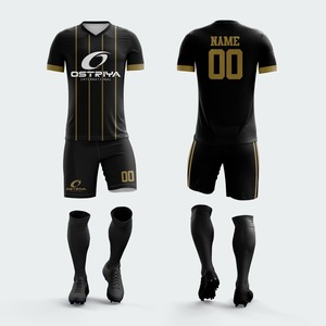 Quick-Dry Breathable 100% Polyester Soccer Uniform Sets <b>Heat</b>-Transfer Printed Short Unisex Team Wear Professional Manufacture - Product Image 6