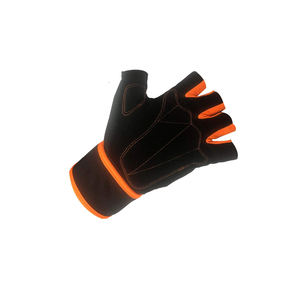 Guantes de Levantamiento de Pesas de Neopreno de Medio Dedo Hechos a Medida de Alta Calidad, Antideslizantes, con Correa de Muñeca Ajustable y Totalmente Teñidos - Product Image 3