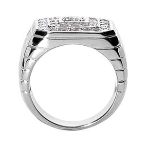 S925 Silver Moissanite Diamond Fully Iced Out <b>Ring</b> <b>For</b> <b>Men</b> Wedding Engagement Anniversary or Party - Product Image 2
