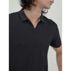 ZARYN Polo tricoté de haute qualité MC2343 Coupe décontractée classique Uni à carreaux foncés Brodé Écologique Options grandes tailles - Product Image 5