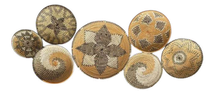Panier mural tissé suspendu décoration murale panier en rotin ANGLE - Product Image 2