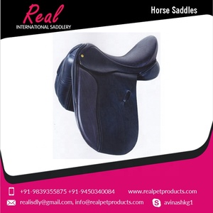 Silla de montar de cuero personalizada para doma clásica, colorida, con logotipo personalizado. - Product Image 2