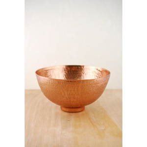 Cuenco mezclador redondo martillado de alta calidad, vajilla pulida de cobre de gran tamaño, cuenco para servir alimentos y frutas a la venta - Product Image 2