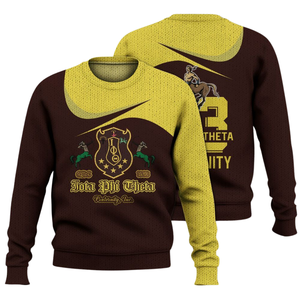 Iota Phi Theta 1963 acrylique tricot pull Chenille lettre pull fraternité vêtements hiver grec vie vêtements - Product Image 1