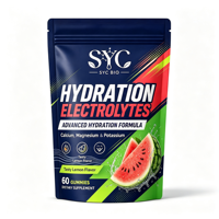 OEM ODM Elektrolyt Hydratatie Gummies, Calcium Magnesium Kalium Mengsel, 60 Stuks, Dagelijkse Ondersteuning Groothandel