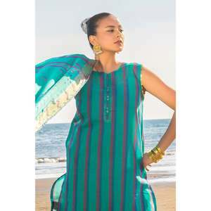 Traje de Mujer de 3 Piezas, Corte Holgado, Sin Costuras, Verde, Bordado, para Uso Diario, Top con Bordado Elegante - Product Image 5