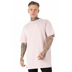 Camiseta extragrande de cuello redondo ajustada para hombre de calidad superior, ropa de calle, camisetas de hip hop con hombros caídos, camisetas bordadas - Product Image 5