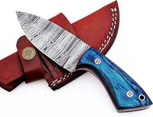 Couteau de chasse et de camping de haute qualité, magnifique, fait à la main, en acier Damas, lame fixe forgée, OEM, haute durabilité, personnalisable - Product Image 6